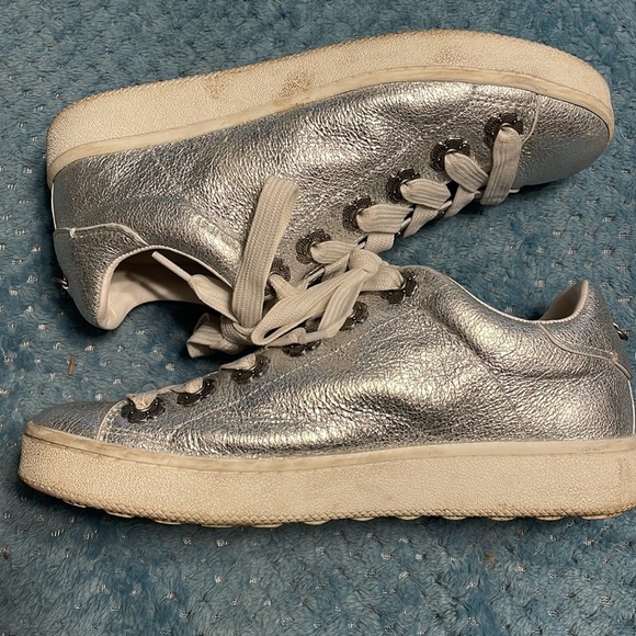 Coach C101 Sneaker, Silver, US size 9B - Picture 2 of 7